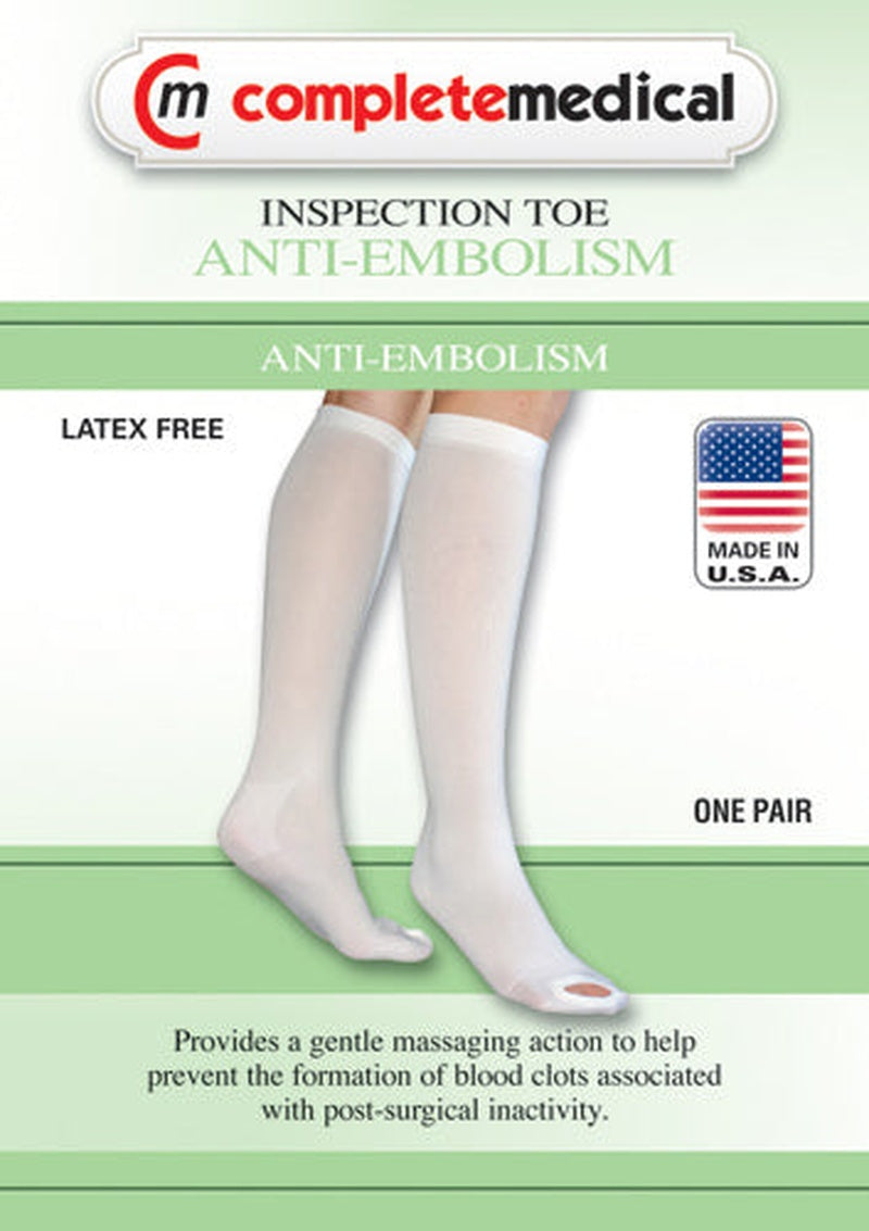 Anti Embolism Stockings Xl/Lng 15 20mmHg Below Knee  Open Toe   All Care Store
