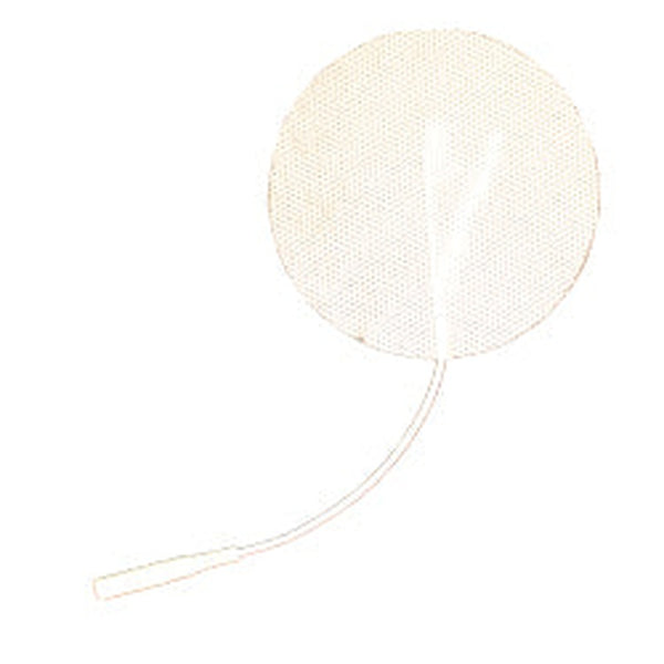 Self-Adhesive Electrodes, 3" Round White Cloth, Foil Pouch