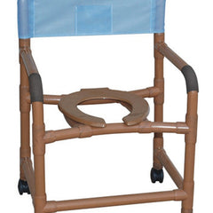 Shower Chair  Wide  Deluxe Pvc Wood-tone