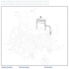 Wheelchair Arm W/padding Full Length  Right