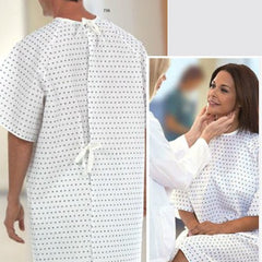 Patient Exam Gown Medium / Large Snowflake Print Reusable