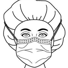 Surgical Mask Precept Fog Shield Anti fog Foam ASTM Level 1 Tie Closure One Size Fits Most