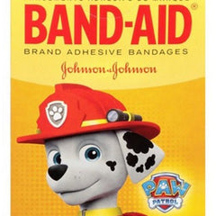 Adhesive Strip Band Aid 5/8 X 2 1/4 Inch / 3/4 X 3 Inch Plastic Rectangle / Round Kid Design (Paw Patrol) Sterile