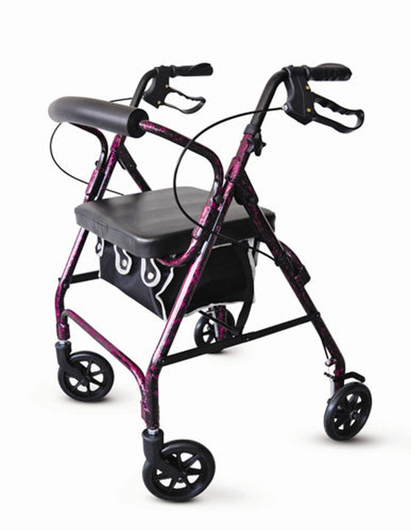 Rollator Alum   Flame Purple with Loop Brakes   PMI   All Care Store 