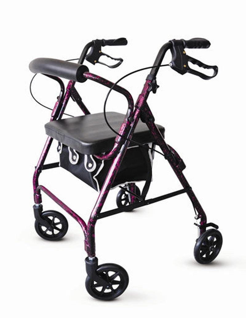 Rollator Alum   Flame Purple with Loop Brakes   PMI   All Care Store 