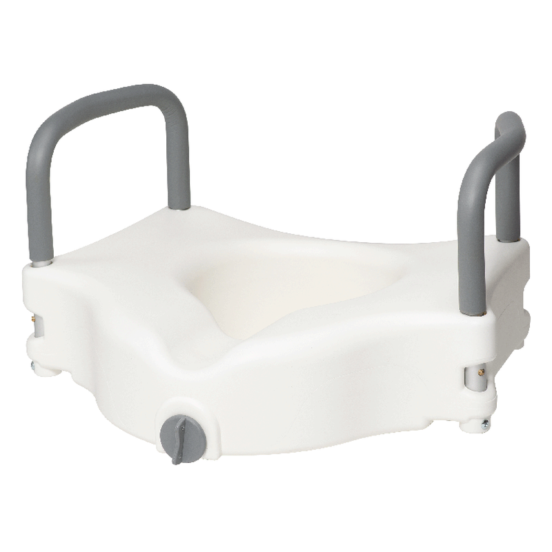 dynarex raised toilet seat with arms