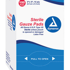 Gauze Sponges Ster 1's 4 X4  12ply Bx/100   All Care Store