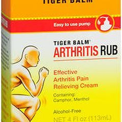 Topical Pain Relief Tiger Balm Arthritis Rub 11%   11% Strength Camphor / Menthol Cream 4 oz.