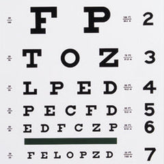 Snellen Eye Chart- 22 L X 11 W