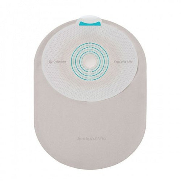 Ostomy Pouch SenSura Mio One Piece System 7 1/4 Inch Length, Midi Flat, Trim to Fit 5/8 to 1 3/4 Inch Stoma Closed End