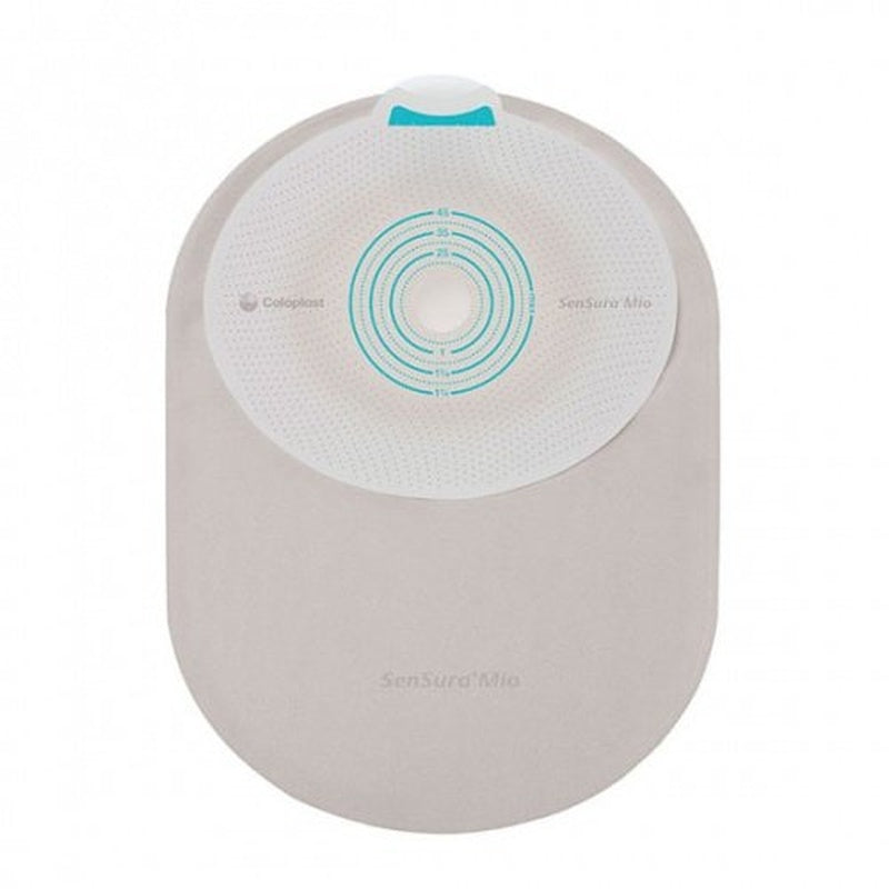 Ostomy Pouch SenSura Mio One Piece System 7 1/4 Inch Length, Midi Flat, Trim to Fit 5/8 to 1 3/4 Inch Stoma Closed End