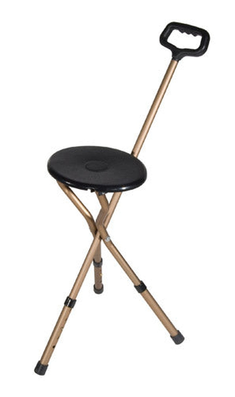 Cane Seat Adjustable W/nylon Handle  Bronze Folding   All Care Store