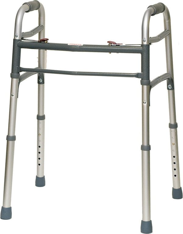 ProBasics Two-Button Release Folding Walker Aluminum Lightweight, Weight Support-300lbs, Weight-6.6lbs, Width-17inch, WKAAN2B
