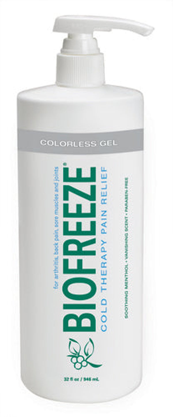 Biofreeze   32oz Gel Pump Dye free Prof Version   All Care Store