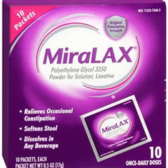 Laxative MiraLAX Powder 10 per Box 17 Gram Strength Polyethylene Glycol 3350