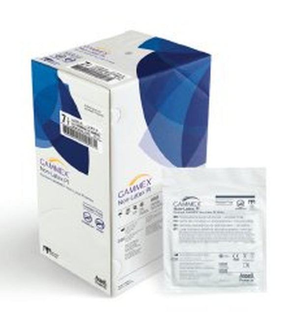 Surgical Glove GAMMEX Non Latex PI Size 8.5 Sterile Polyisoprene Standard Cuff Length Micro Textured White Chemo Tested