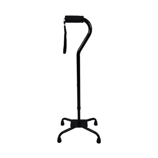 Quad Cane  Large Base  Black By Blue Jay Brand   All Care Store