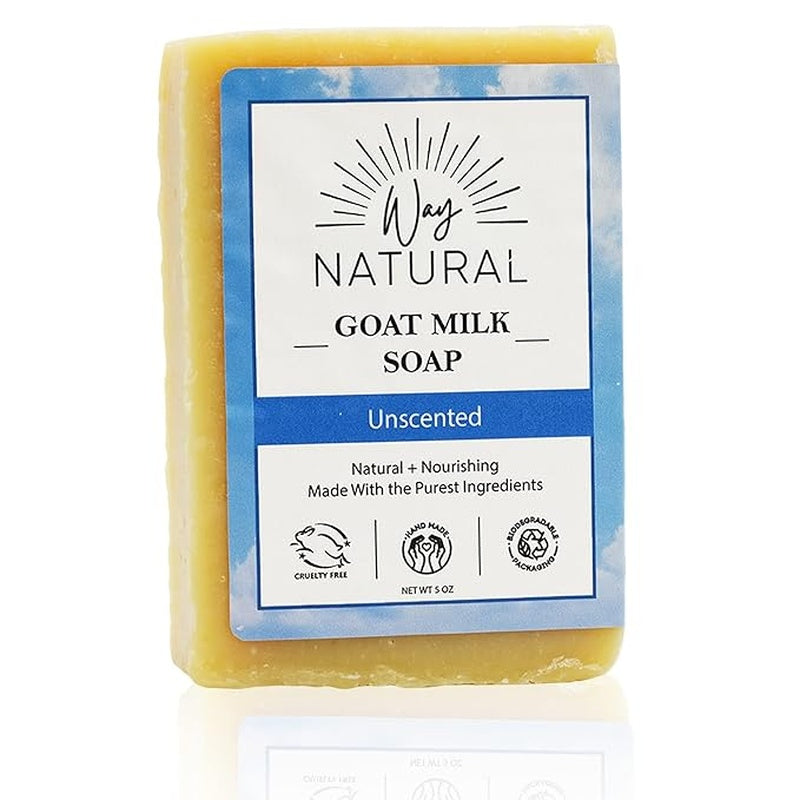 monier goat milk soap bar for dry sensitive skin 100 natural organic skin care enriched with shea butter use on face body hands for men women kids baby lavender 3 pack copy