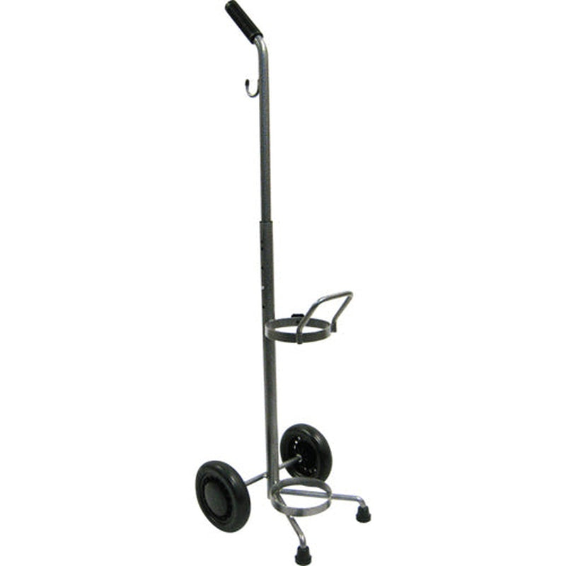 Oxygen Cylinder Cart Single Tank Hldr for D/E Cylinders