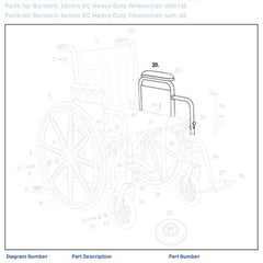 Wheelchair Arm W/padding Full Length  Left