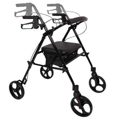 Rollator  Aluminum  Height Adjustable  Black   All Care Store 