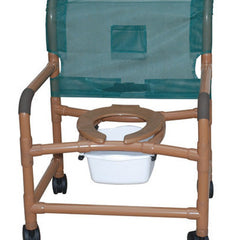 Shower Chair  X-wide  Pvc Deluxe  Wood-tone