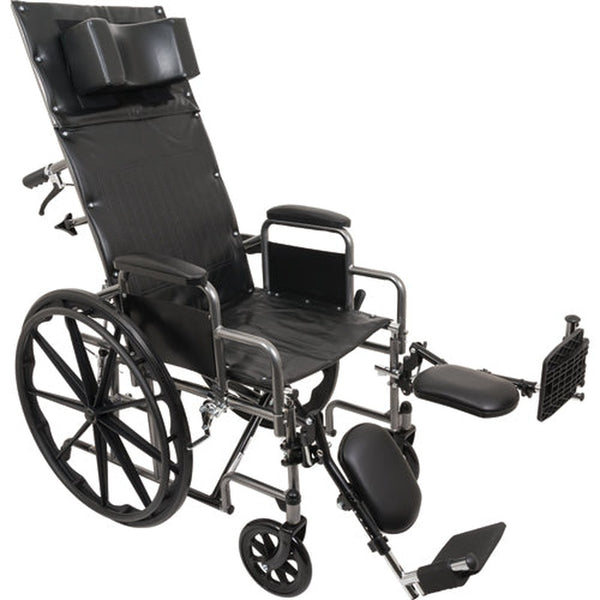 Probasics Reclining Wheelchair with Removable Desk Arms ,8" x 1" front Wheels  ,WCR1816E