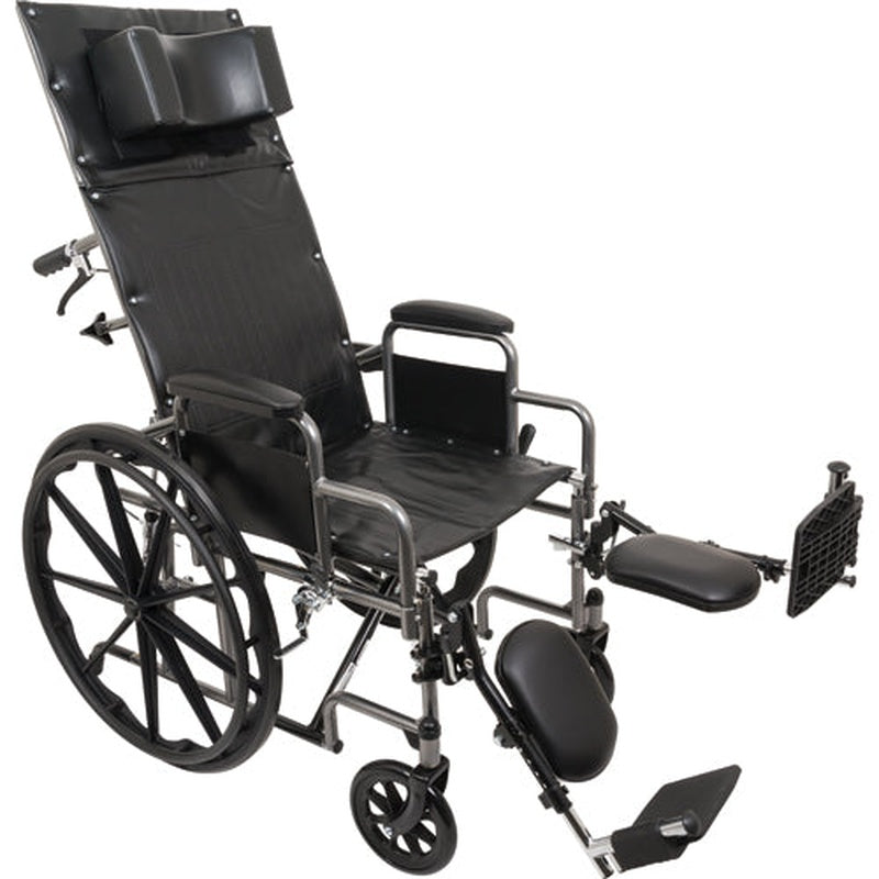 Probasics Reclining Wheelchair with Removable Desk Arms ,8" x 1" front Wheels  ,WCR1816E