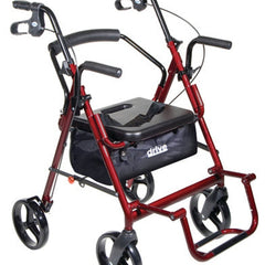 Duet Rollator/transport Chair Burgundy   All Care Store