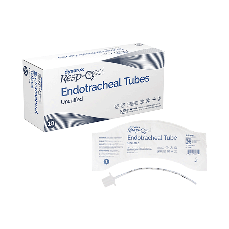 Dynarex Uncuffed Endotracheal Tube - Reliable Airway Management for Enhanced Patient Safety and Comfort. Ideal for Medical Professionals and Emergency Care.