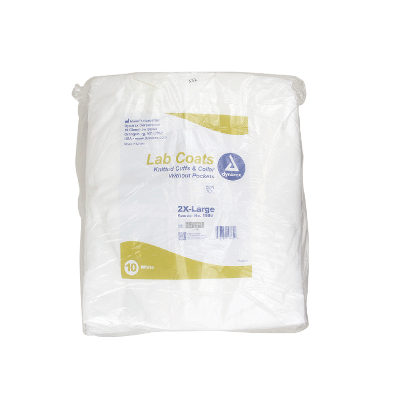 dynarex disposable lab coats without pockets
