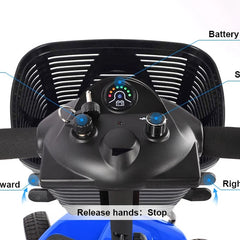 3/4 Wheel Mobility Scooters Electric Power Mobile Wheelchair for Seniors Adult with Basket Compact Duty Travel Scooter   All Care Store