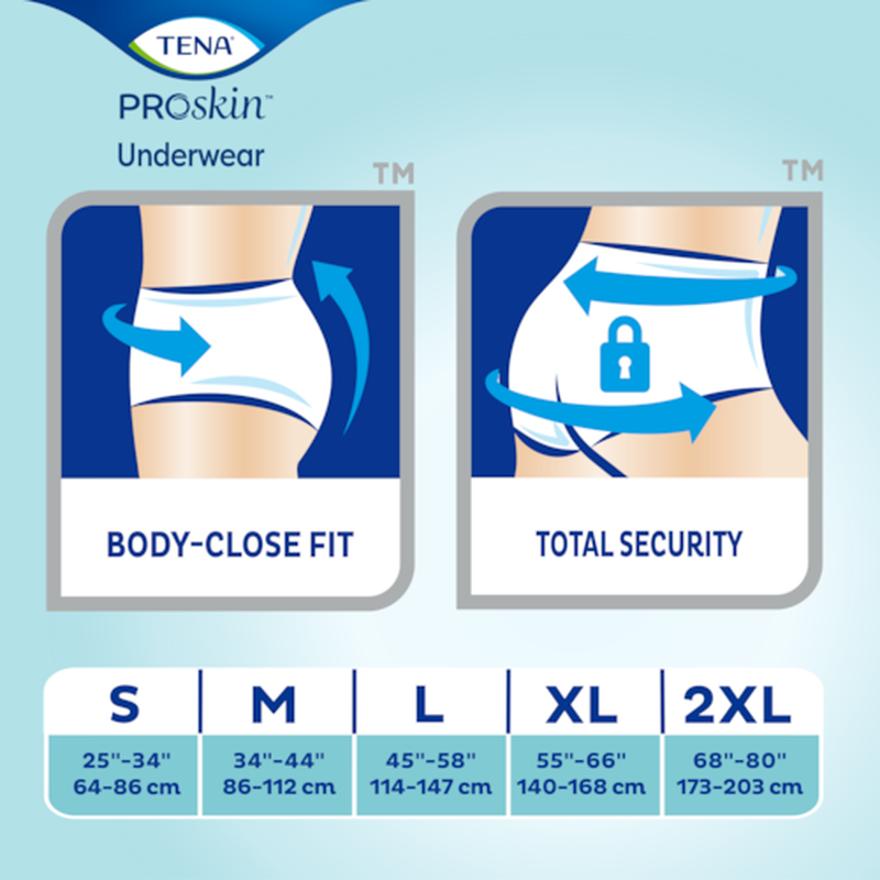 unisex adult absorbent underwear tena proskin plus pull on with tear away seams 2x large disposable moderate absorbency packaging type case