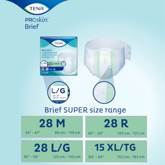 unisex adult incontinence brief tena proskin super x large disposable heavy absorbency packaging type case