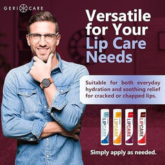 Geri-Care LipCare Lip Balm – Assorted Flavors (Original, Citrus, Berries, Cherry), 0.15 oz Tube, 48-Tube Case