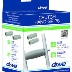Crutch Grips (closed Style) Pair   Grey  (pair)   All Care Store