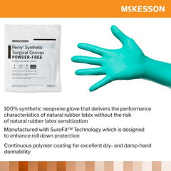 mckesson perry performance plus polychloroprene surgical glove size 8 green mckesson perry performance plus surgical glove mk1044740bx