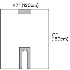 Orthopedic Drape 3M Steri-Drape U-Pouch 35 W X 30 L Inch Sterile