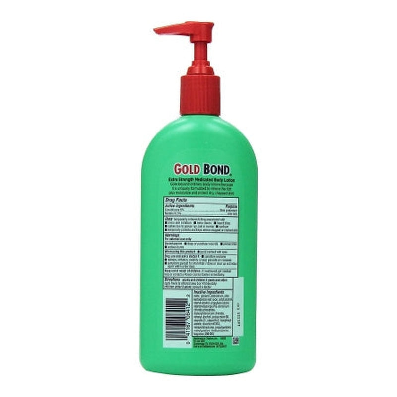 hand and body moisturizer gold bond extra strength medicated 14 oz pump bottle scented lotion