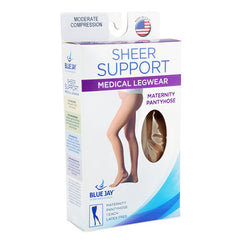 Ladeis' Sheer Mod Maternity 15-20mmhg  Panty Hose  Queen