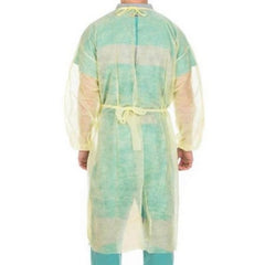 protective procedure gown cardinal health one size fits most yellow nonsterile not rated disposable packaging type case