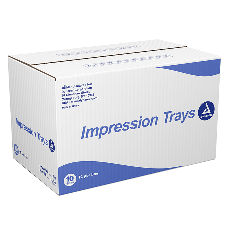 dynarex anterior impression tray lower pack type 10 boxes per case
