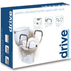 Raised Toilet Seat With Lock & Alum Removeable Arms   All Care Store