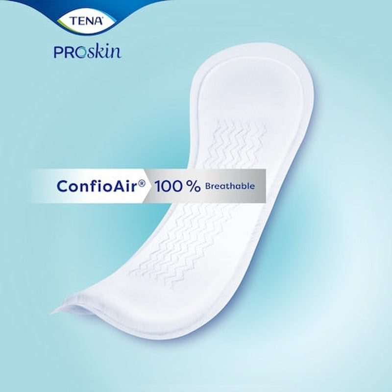 bladder control pad tena proskin heavy long 15 inch length heavy absorbency dry fast core one size fits most packaging type case
