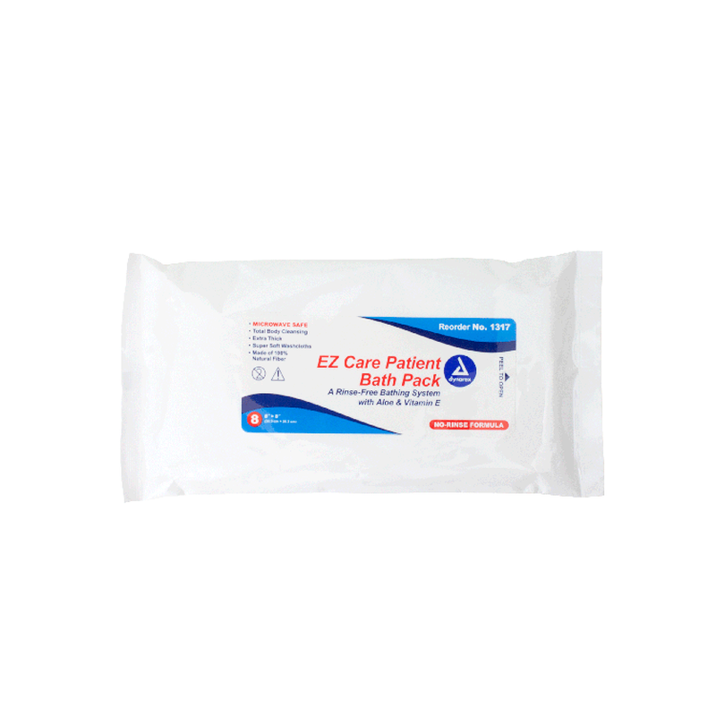 rinse free bath wipe ez care™ soft pack scented 8 count 3