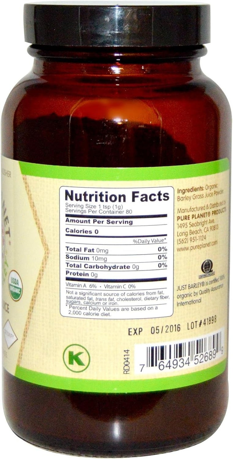organic barley powder