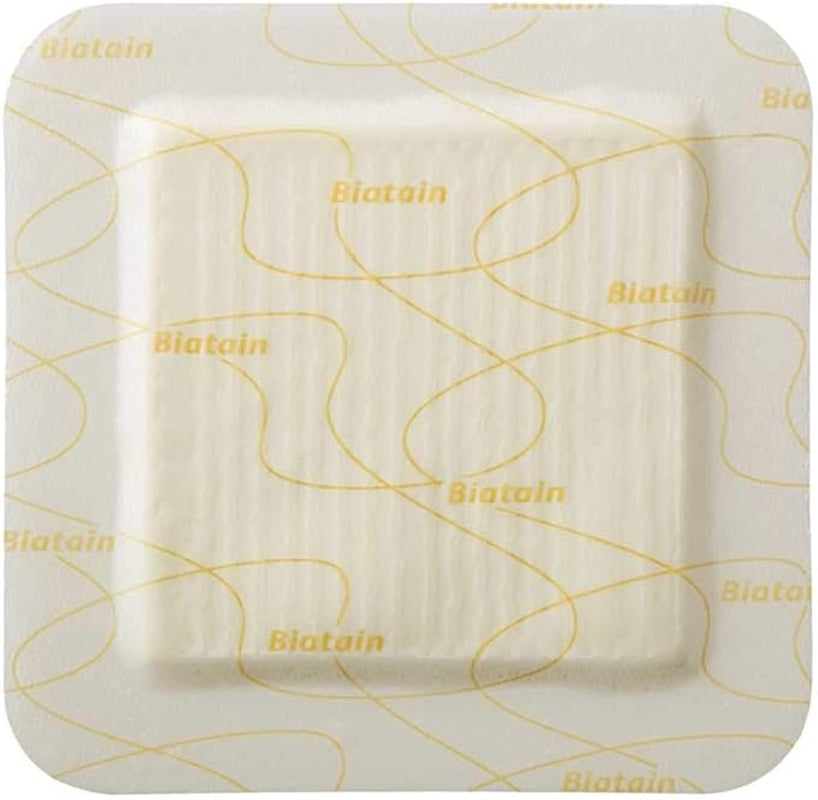 Foam Dressing Biatain Silicone 5 X 5 Inch With Border Film Backing Silicone Adhesive Square Sterile, Packaging Type- Box