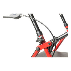 Drive Medical Knocked-down Steel Rollator For Seniors and Elders, Wheel size 6inches With Height Adjustable 31" -36", Weight Capacity 350lbs, Red, R800KDRD