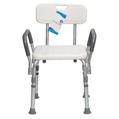 Adjustable bath chair with backrest
