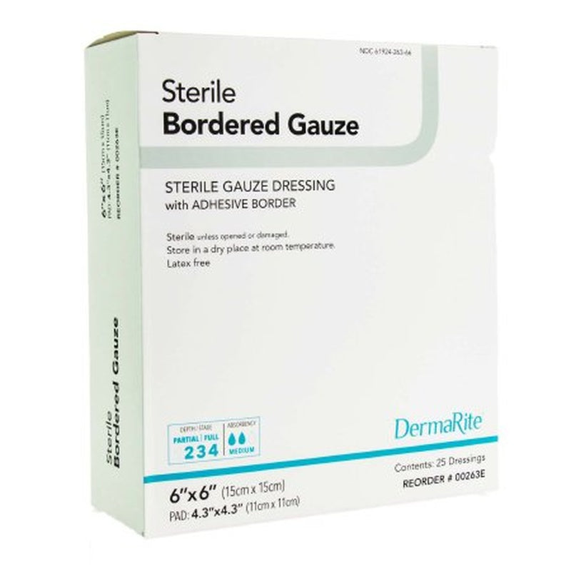 dermarite bordered gauze island dressing 6 x 6 inch dermarite bordered gauze island dressing mk883073bx